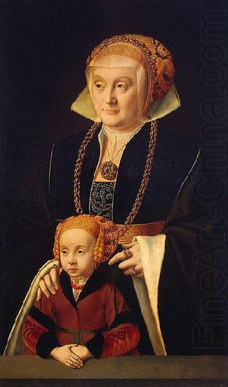 Portrait of a Lady with her daughter, unknow artist